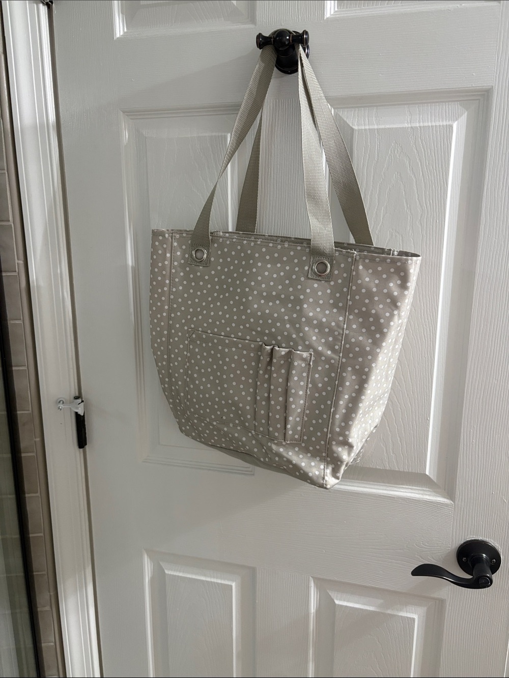 thirty-one Beige Polka Dot Tote